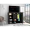 Tuhome Letna Double Door Cabinet Dresser, 2 Drawers, 4 Interior Shelves, 3 Cabinets With Door, Rod, Black CLW6470 - alternate 3